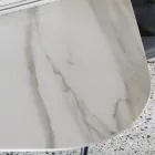 Elliptischer Esstisch aus Stahl und polierter Keramik Florim - Gelsino Viadurini