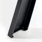 Feststehender Esstisch mit Metallgestell und Eichenfurnierplatte - Termoli Viadurini