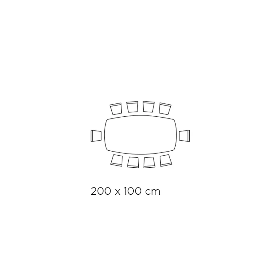 Fester Esstisch mit Fassplatte aus Keramik, hergestellt in Italien – Gläser Viadurini