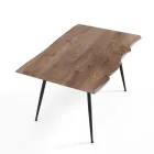 Esstisch aus Stahl mit Mdf-Platte in Eiche - Gherardo Viadurini