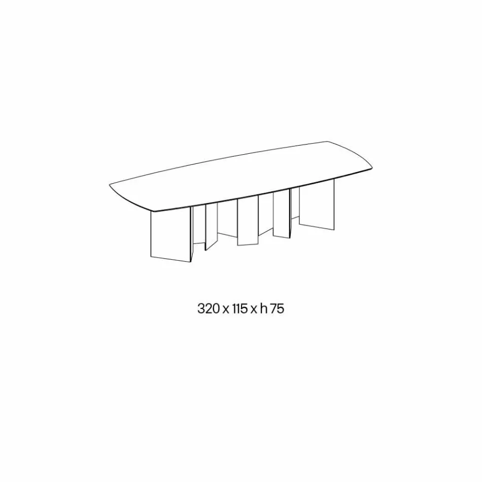 Keramik-Esstisch und extraleichter Glassockel Made in Italy - Zufällig Viadurini