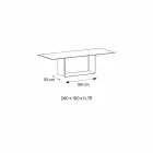 Emperador Keramik und Bronze Metall Esstisch Made in Italy - Dunkelbraun Viadurini