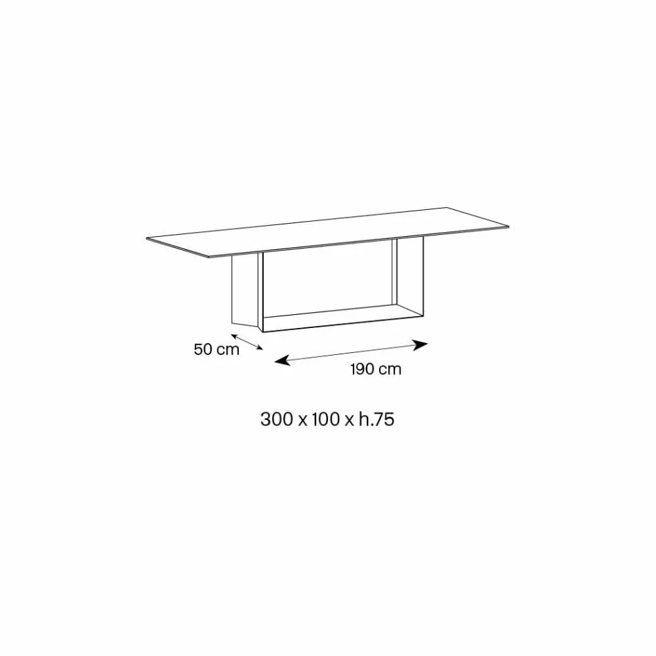 Emperador Keramik und Bronze Metall Esstisch Made in Italy - Dunkelbraun Viadurini