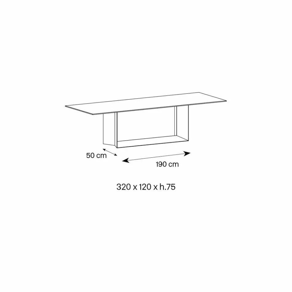 Emperador Keramik und Bronze Metall Esstisch Made in Italy - Dunkelbraun Viadurini