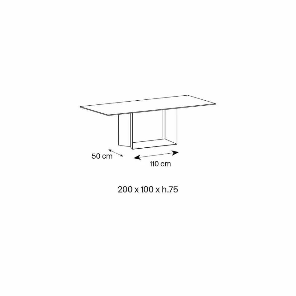 Emperador Keramik und Bronze Metall Esstisch Made in Italy - Dunkelbraun Viadurini