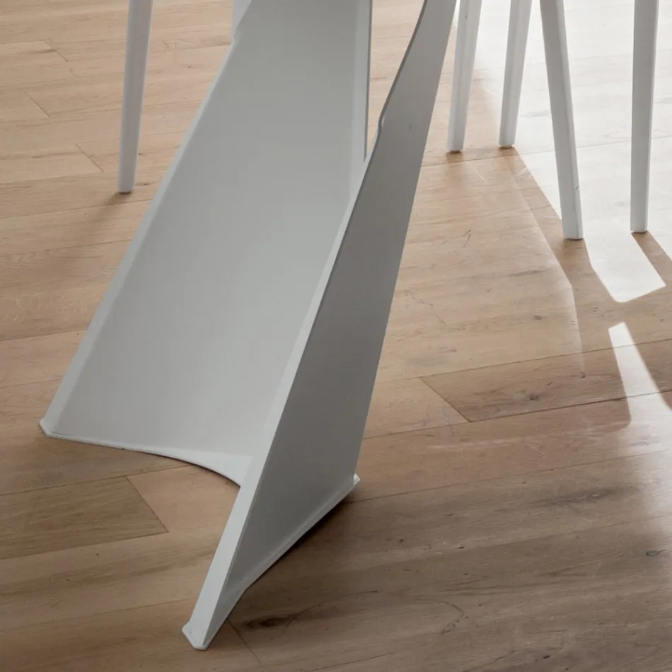 Esstisch aus Fenix und lackiertem Metall, hergestellt in Italien – Dotto Viadurini