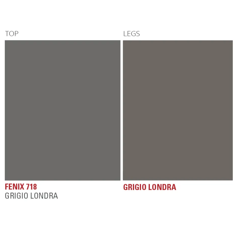 Esstisch aus Fenix und lackiertem Metall, hergestellt in Italien – Dotto Viadurini