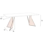 Esstisch aus Fenix und lackiertem Metall, hergestellt in Italien – Dotto Viadurini