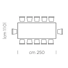 Esstisch aus grauem Fenix und lackiertem Stahl, hergestellt in Italien – Settimmio Viadurini