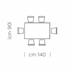 Esstisch aus grauem Fenix und lackiertem Stahl, hergestellt in Italien – Settimmio Viadurini