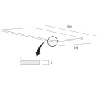 HPL-Esstisch mit Metallgestell, hergestellt in Italien, Precious - Carlino Viadurini