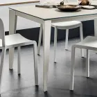 Esstisch aus Laminam und lackiertem Metall Made in Italy - Efisto Viadurini