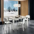 Esstisch aus Laminam und lackiertem Metall Made in Italy - Efisto Viadurini