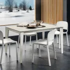 Esstisch aus Laminam und lackiertem Metall Made in Italy - Efisto Viadurini