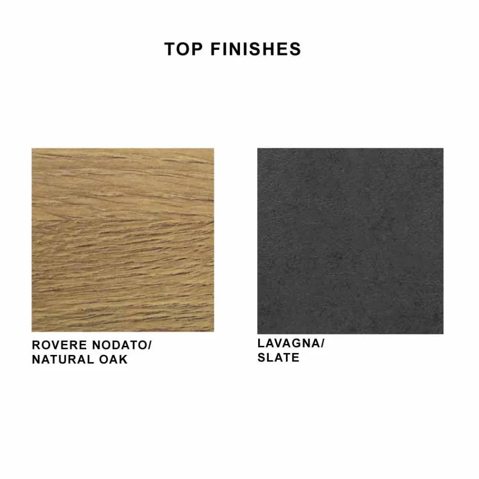 Esstisch aus HPL-Laminat und feinem Made in Italy-Stahl - Settimmio Viadurini