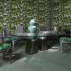 Esstisch aus Holz mit Glasplatte, Made in Italy, Bartolo Viadurini