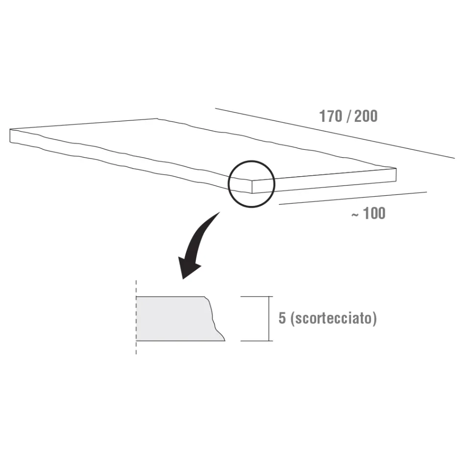 Esstisch aus Holz und Aluminium, hergestellt in Italien, Precious - Lingotto Viadurini