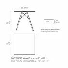 Square Design Holz und HPL Esstisch, 4 Stück - Faz Wood von Vondom Viadurini