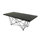 Esstisch aus furniertem Holz und Stahl, hergestellt in Italien – Ezzellino Viadurini