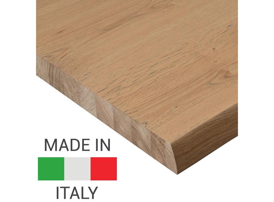 Esstisch aus furniertem Holz und Metall Made in Italy - Persico Viadurini