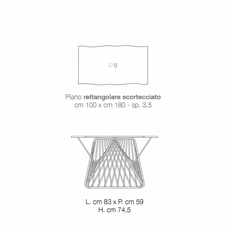 Esstisch aus modernem Massivholz made in Italy, Mitia Viadurini