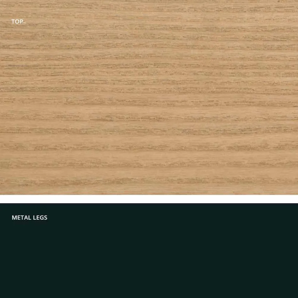 Esstisch aus MDF-Holz und modernem Metall made in Italy, Dionigi Viadurini