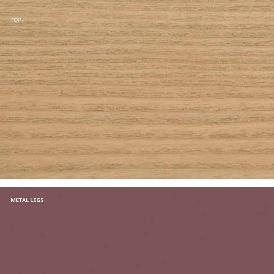 Esstisch aus MDF-Holz und modernem Metall made in Italy, Dionigi Viadurini