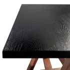 Esstisch aus Eichenholz und kupferfarbenem Nuvolato-Metall Made in Italy - Patty Viadurini