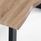 Esstisch aus Mdf mit Beinen aus schwarz lackiertem Stahl - Cheetah Viadurini