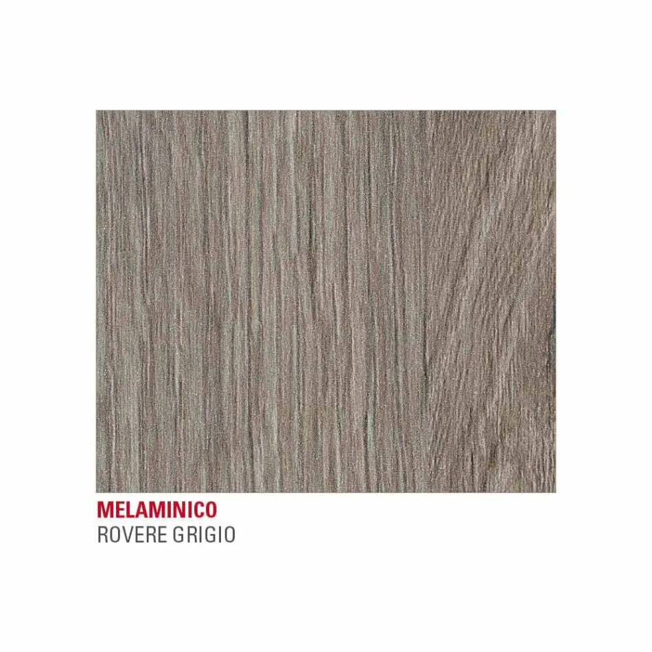 Esstisch aus Melamin und lackiertem Metall Made in Italy - Remigio Viadurini