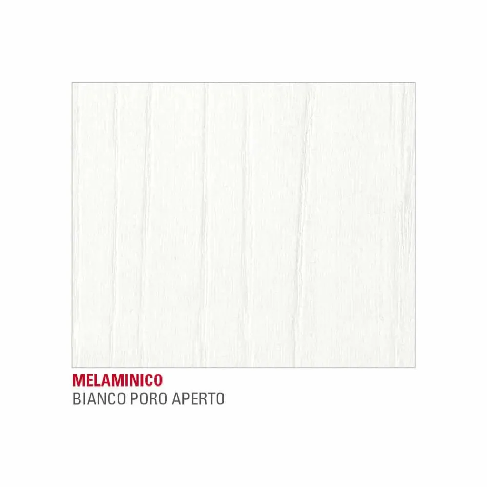 Esstisch aus Melamin und lackiertem Metall Made in Italy - Remigio Viadurini