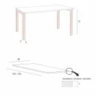 Esstisch aus Melamin und lackiertem Metall Made in Italy - Remigio Viadurini
