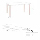 Esstisch aus Melamin und lackiertem Metall Made in Italy - Remigio Viadurini