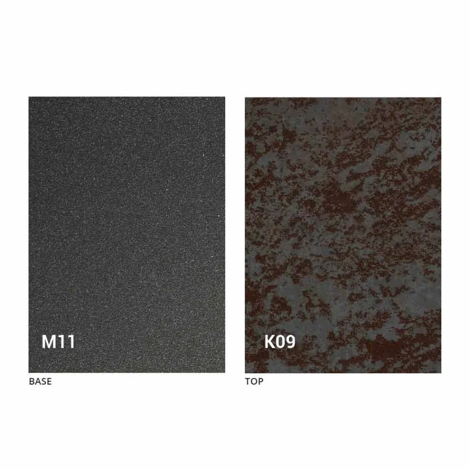 Esstisch aus Metall und Keramikplatte Made in Italy Design - Anaconda Viadurini