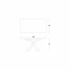 Esstisch aus Metall und Keramikplatte Made in Italy Design - Anaconda Viadurini