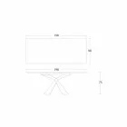 Esstisch aus Metall und Keramikplatte Made in Italy Design - Anaconda Viadurini