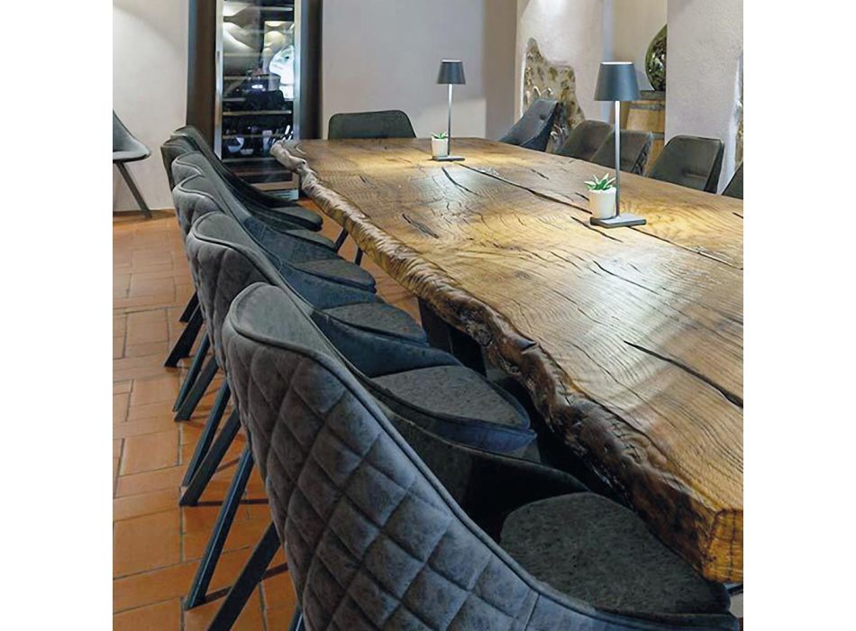 Secular Oak Esstisch und 14 Stühle inklusive Made in Italy – Dite, Einzelstück Viadurini