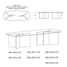 Esstisch aus Glas mit rechteckiger Platte Made in Italy - Charles Viadurini