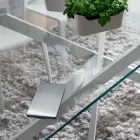 Luxuriöser Esstisch aus gehärtetem Glas und Metall, hergestellt in Italien – Carlino Viadurini