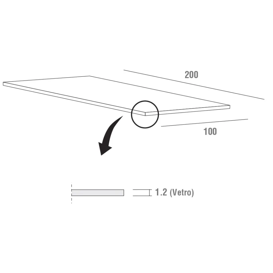 Luxuriöser Esstisch aus gehärtetem Glas und Metall, hergestellt in Italien – Carlino Viadurini