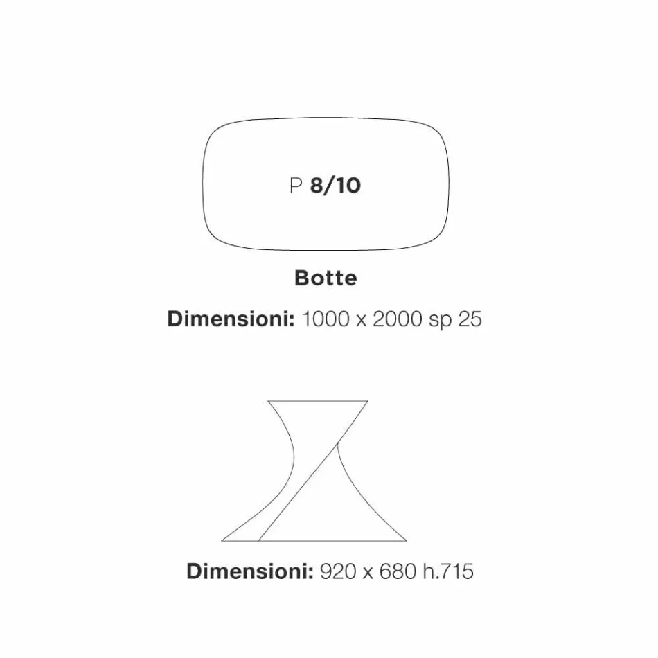 Clark moderner Esstisch in weißem MDF 100x200cm Eiche Viadurini