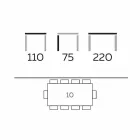Moderner Esstisch aus Gres und Eschenholz Made in Italy - Croma Viadurini