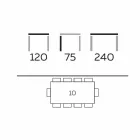 Moderner Esstisch aus Gres und Eschenholz Made in Italy - Croma Viadurini