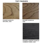 Moderner Esstisch aus furniertem Holz und Glas, hergestellt in Italien – Strappo Viadurini