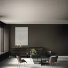 Ovaler Esstisch mit Glasplatte und Untergestell Made in Italy - Tiseo Viadurini