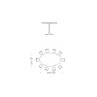 Ovaler Esstisch aus Laminat und Aluminium, hergestellt in Italien, Precious - Dollars Viadurini