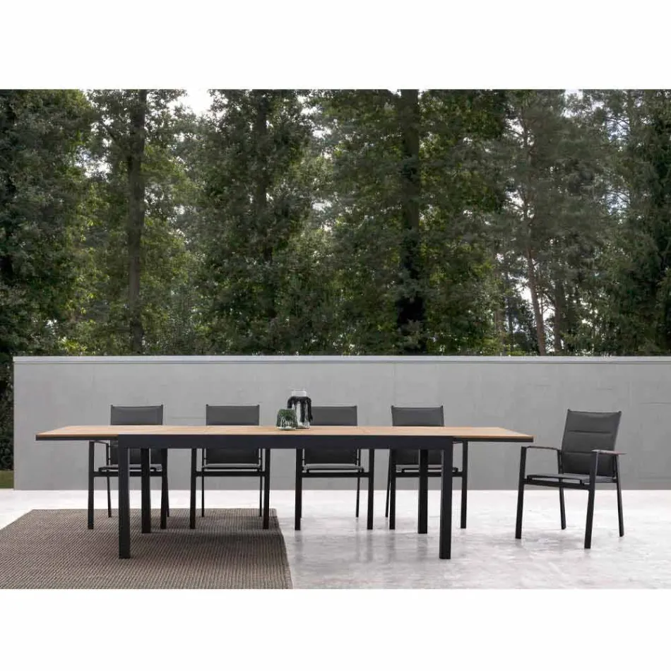 Esstisch im Freien mit ausziehbarer Platte bis zu 300 cm - Reisetasche Viadurini