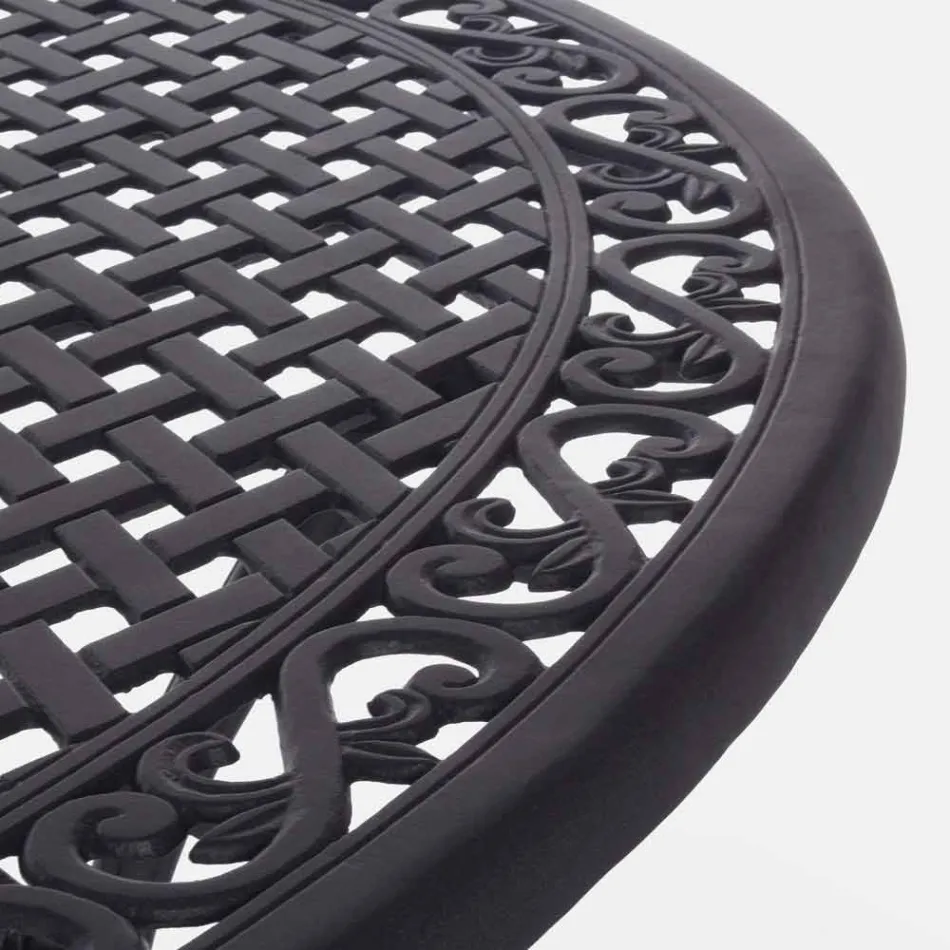 Esstisch im Freien aus weiß oder anthrazit lackiertem Aluminium - schnell Viadurini