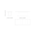 Garten-Esstisch aus Iroko-Holz und Steingut Made in Italy - Bresson Viadurini