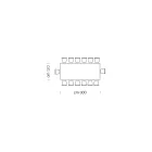 Esstischplatte aus Laminat und Untergestell aus Stahl, hergestellt in Italien – Ezzellino Viadurini